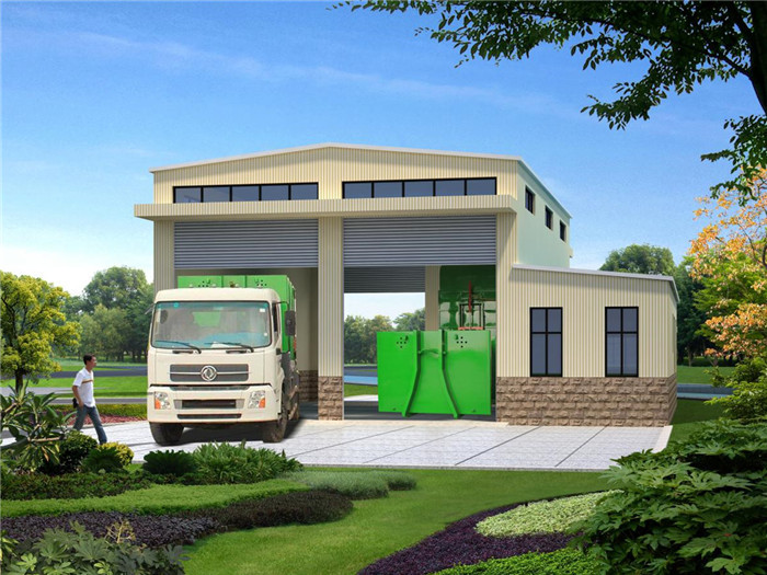 分體式水平壓縮垃圾處理站設備