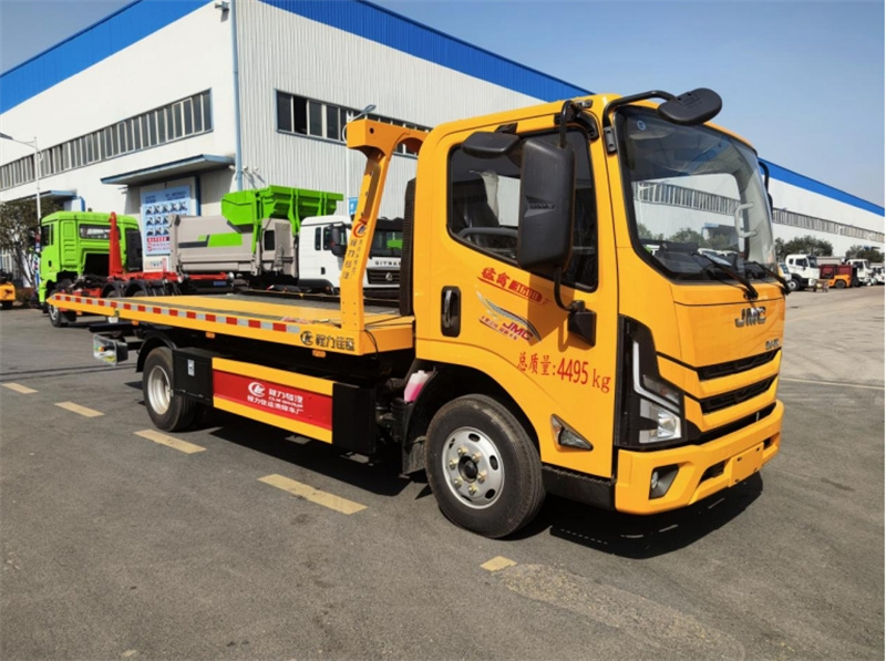 國(guó)六江鈴凱運(yùn)藍(lán)牌一體板清障車